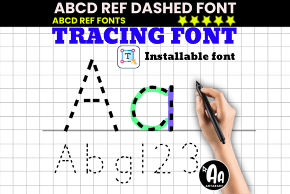 Abcd Ref Dashed Dotted Tracing for Classroom Resources
