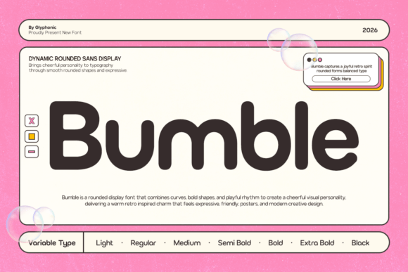 Bumble: The Friendly Font That Radiates Joy and Retro Charm