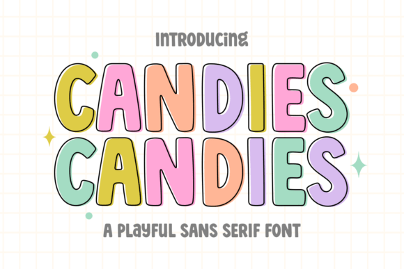 Discover Candies: A Vivacious Sans Serif Font Loaded with Life, Color, and Energy