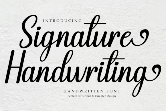 Signature Handwriting: Your Friendly Font for Creative Projects
