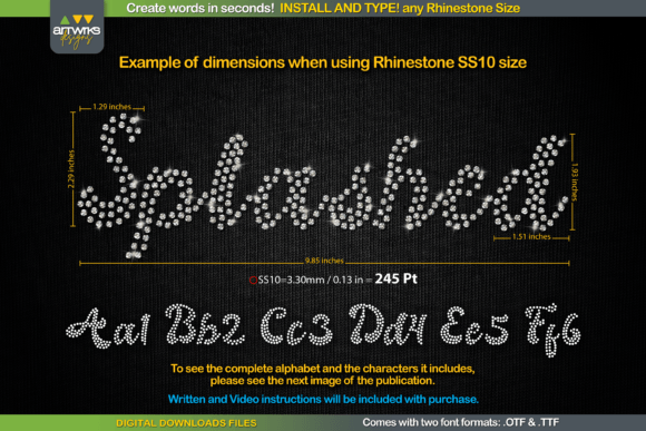 Splashed: The Rhinestone Script Font That Turns Words Into Sparkle