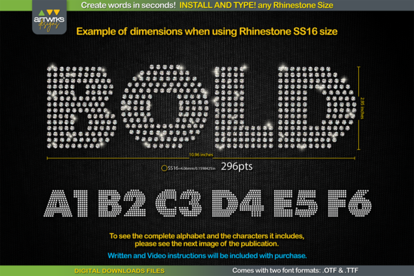 Transform Your Crafting Workflow with the RS04 Modern DIY RHINESTONE TTF Template